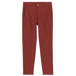 Lululemon Mens Commission Pant 38x33 Dark Orange Terracotta Warpstreme Slim Fit